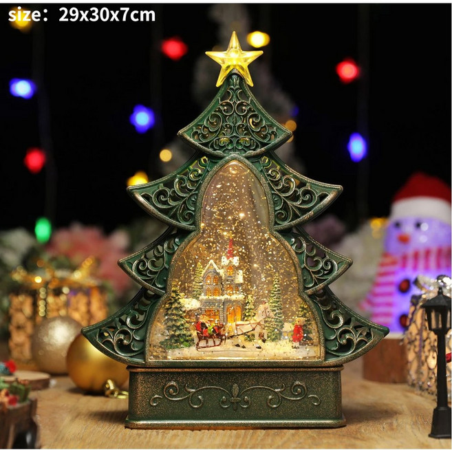 회전 목마 뮤직 위한 글로브 생일 유형 친구를 박스 선물 크리스마스 스노우 장식 시계 음악, 은