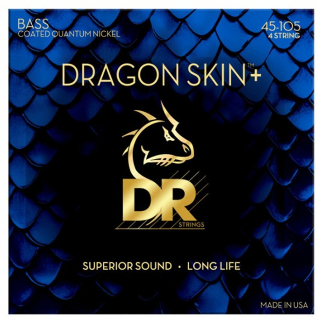 DR 베이스 코팅 4현 베이스줄 Dragon Skin plus 45-105 DBQ-45 퀀텀니켈, 1개