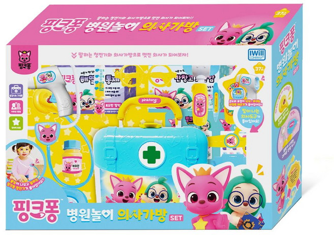 핑크퐁 병원놀이 의사가방 세트, 아이윌컴퍼니 편집부(저), 아이윌컴퍼니