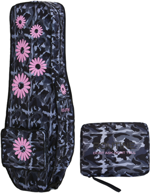 루틴골프 데이지카모 골프백 항공커버, 핑크