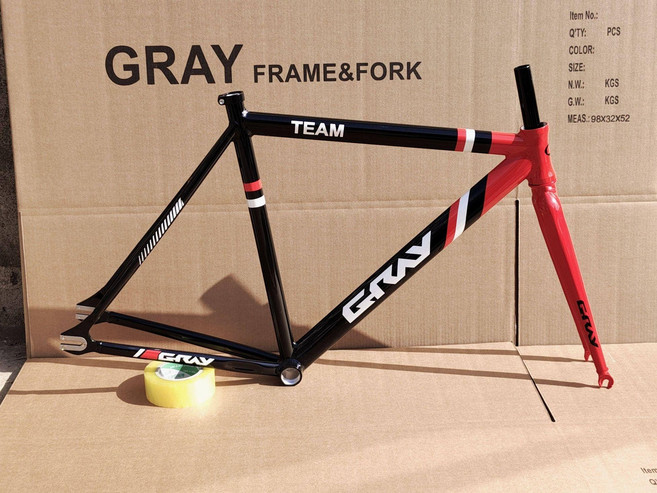 픽시프레임 풀카본 쓰나미 알루미늄 자전거 트랙용, 1개, 블랙레드