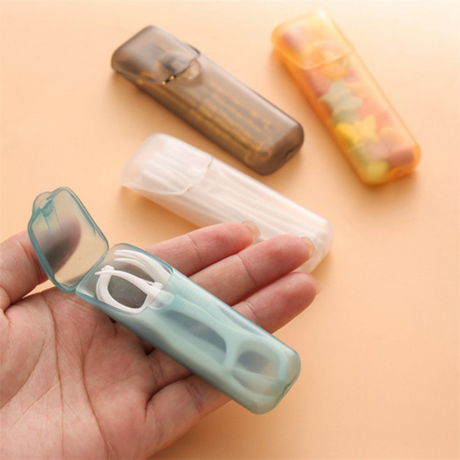 도메라스토어 휴대용 치실 면봉 보관통 도메라스토어 면봉보관함