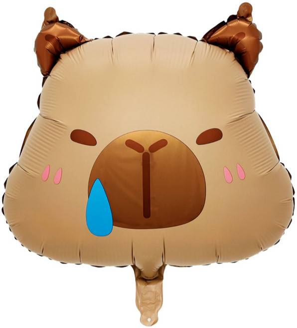 스마일파티 카피바라 호일 풍선 생일 이벤트 파티 캐릭터, 1개, 카피바라_콧물