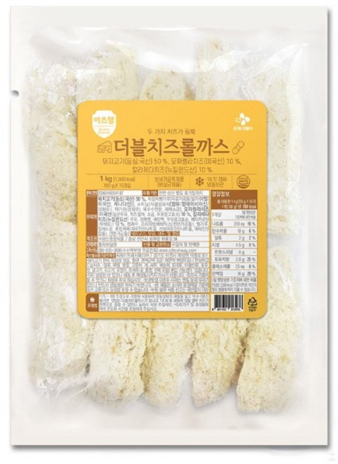 이츠웰 더블치즈롤까스, 1kg, 3개