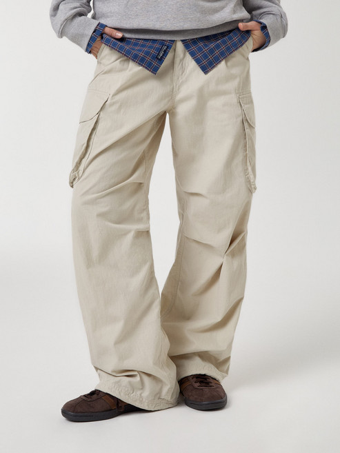 [AK수원점] [후아유] 여성 Wide Cotton Nylon Cargo Pants(F) WHTAF4921F
