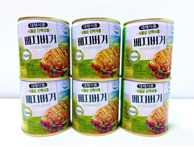 삼육유기농 비건 식물성 단백질 베지버거 패티 베지테리언 고기 대용식, 280g, 6개 - 쿠팡