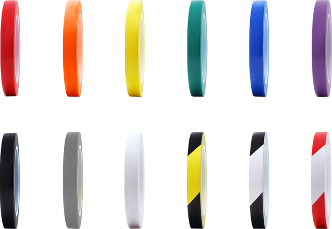 바닥 라인테이프 12mm X 30M PVC 12컬러 안전 경계 표시 동선 구획, 흑색, 1개