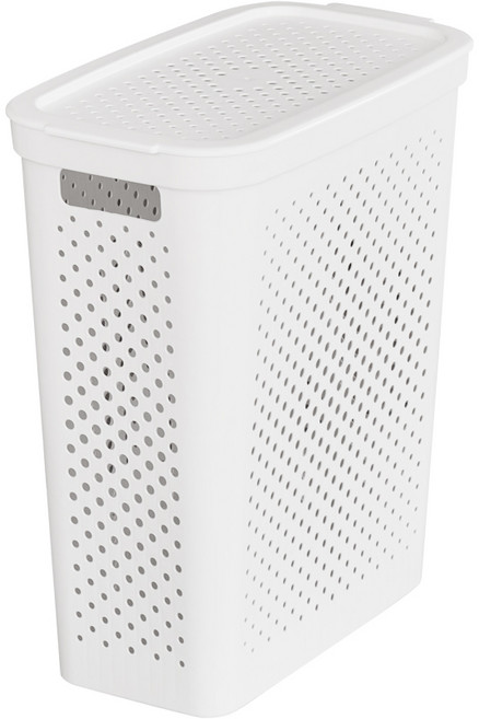 에어홀 슬림 빨래바구니 34L 화이트, 2P