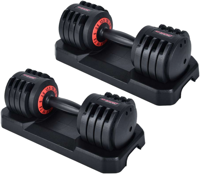 AD-ROCKET 可調式啞鈴, 1個, 12kg
