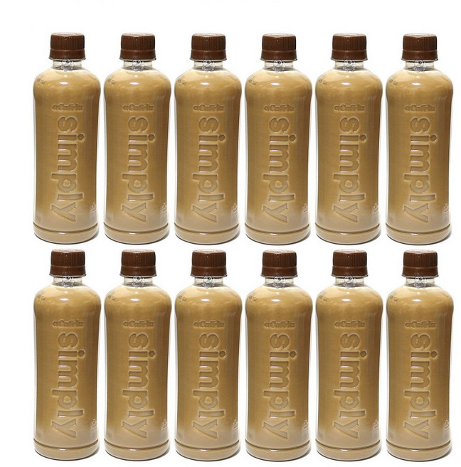 아카페라 심플리 로어슈거 라떼 무라벨, 400ml, 12개