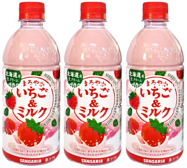 산가리아 마로야카 딸기밀크맛, 3개, 500ml