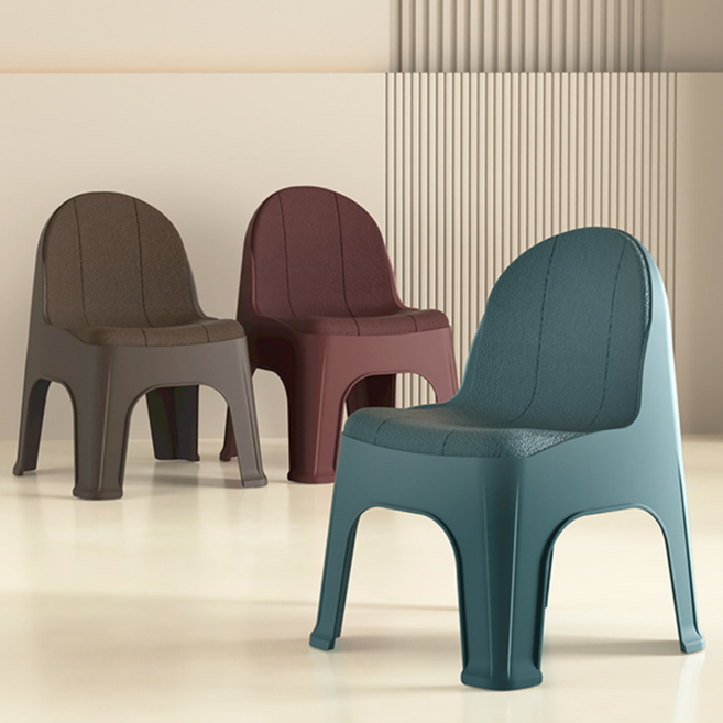 등받이 높은 목욕의자 욕실의자 성인 플라스틱 목욕탕 스툴, 중_브라운(H 33cm-55cm)