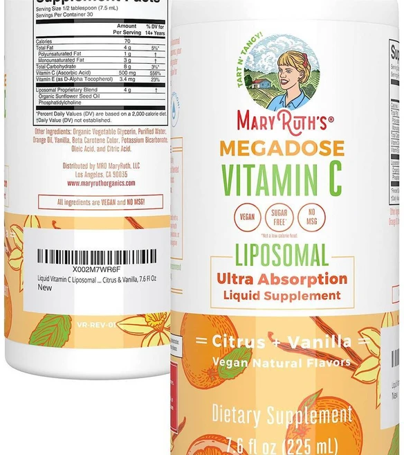 메리루스 리포조말 비타민C 메가도스 액상 500mg, 1개, 225ml - 쿠팡