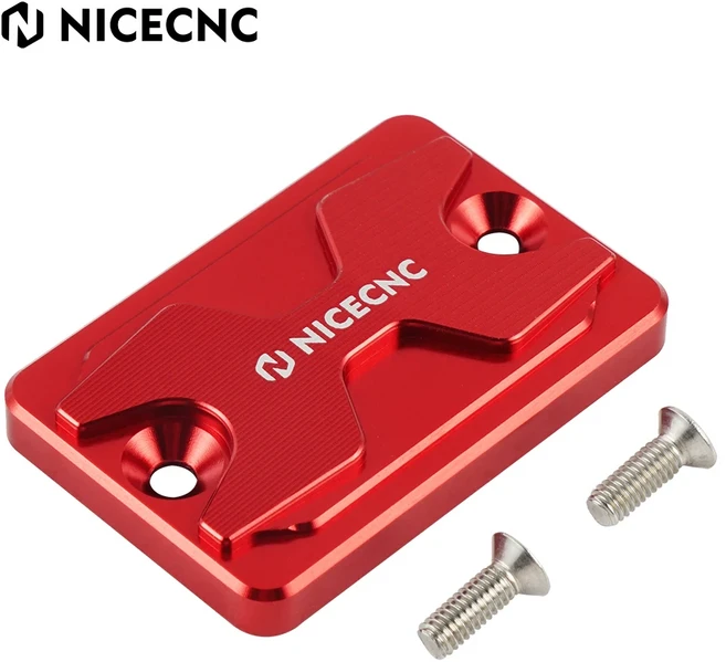 NiceCNC 프론트 브레이크 저장소 유체 커버 캡 Yamaha Raptor 700 250 YFZ450R GRIZZLY For Honda TRX450R, 02 red, 01 China Mainland
