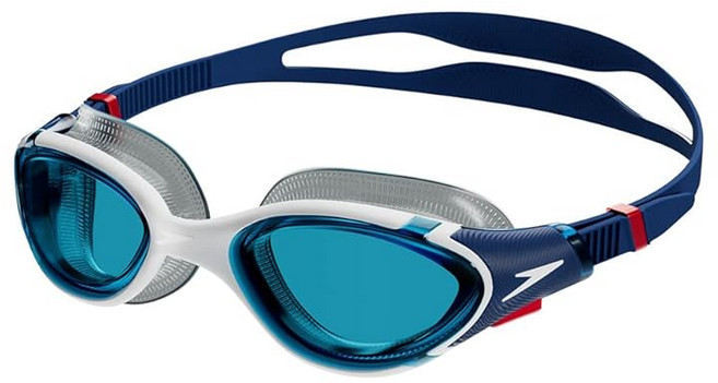 Speedo(スピード) 수영 고글 바이오퓨즈 리플렉스 안티 안개 고글 원사이즈 유니섹스 SE02301 화이트/블루 일본직구 정품 일본 직배송, 상세페이지 참조, 1개