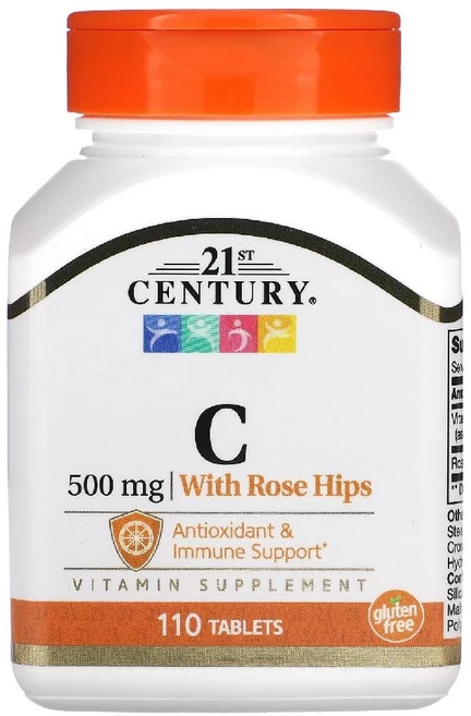 21세기센트리 로즈힙 함유 비타민C 500mg 110정, 1개, 500 mg, 500 mg - 쿠팡