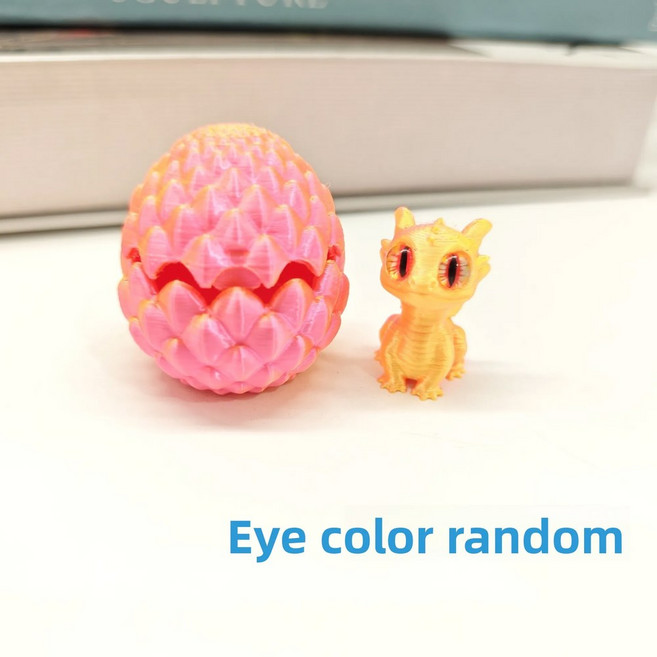3D 프린팅 장난감 예술적 용알 조각상 작은 부화 용 피규어 현대 가정 장식 미니어처 책상 211284, Pink 1pc
