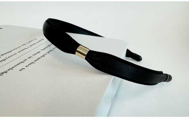 [핸드메이드]심플한 데일리 헤어밴드 고급 새틴 슬림한 머리띠