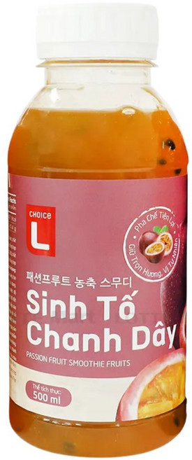 베트남 롯데마트 초이스엘 패션후르츠청 과일청 스무디 에이드만들기 대용량, 1개, 500ml