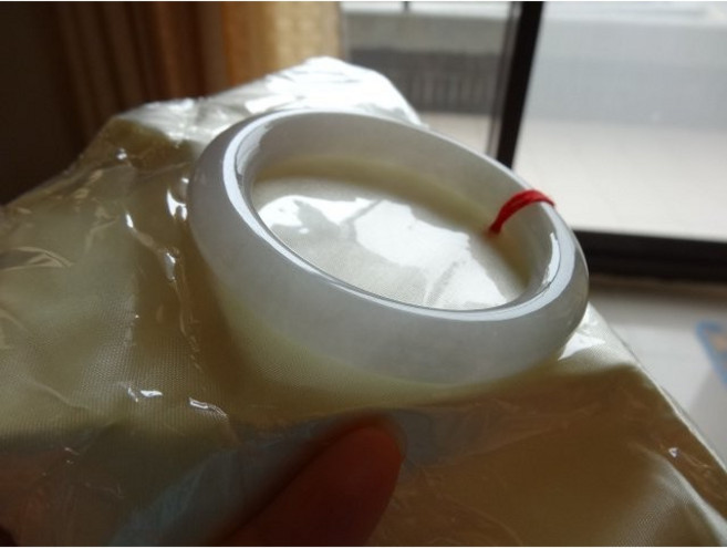 Alice 保證甸玉A貨 冰種翡翠手鐲 淡淡紫羅蘭蘋果綠 圓骨玉鐲 19號 增值款, 1個