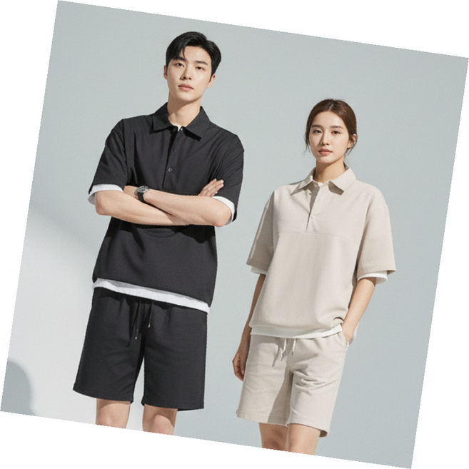 20대여성 남자친구 커플 반팔세트 반바지 선물