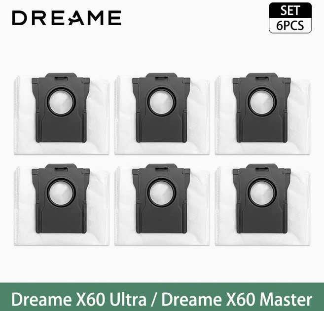 드리미 X60 울트라 마스터 진공청소기 교체 부품 메인 사이드 브러쉬 HEPA 필터 천 먼지 봉투 예비, 11 6 Dust Bags