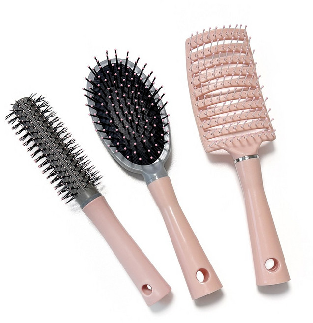 루시피 두피 케어 헤어 브러쉬 3종 세트 (롤빗 벤트빗 쿠션빗)