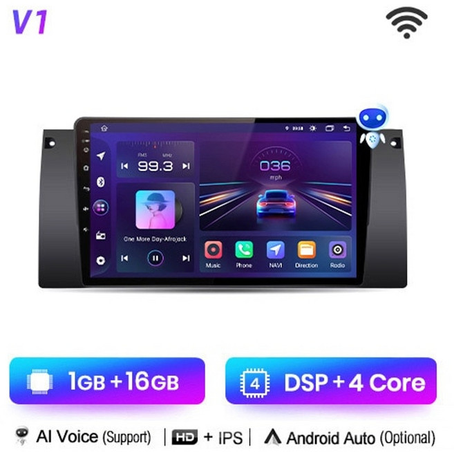 안드로이드올인원 안드로이드오토 junsun v1pro ai voice 2 din for, 와이파이(1GB 16GB)2