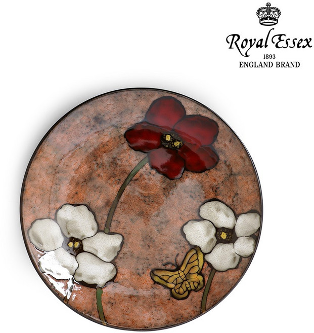 핸드페인팅 도자기 원형접시 대 (핑크) 과일접시 샐러드, 혼합, 1개