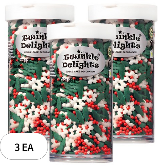 퀄리티스프링클 크리스마스 이브 스프링클, 3개, 63g