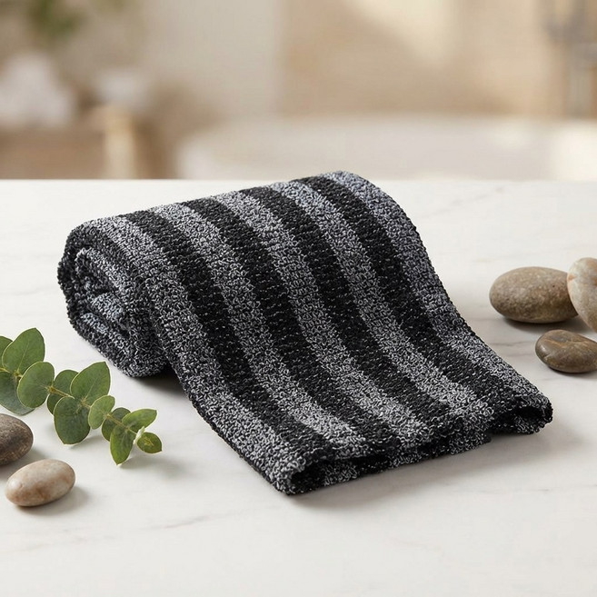 브로키 강력 각질제거 샤워타월 때타올, 다크차콜, 1개, 1개입