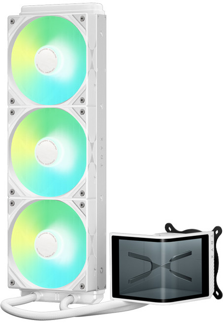 트릭스 TRYX PANORAMA 3D SE 360 수냉 CPU 쿨러 (화이트), 화이트, 1개