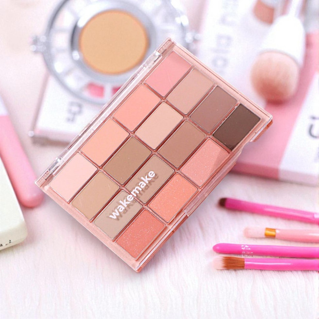 (정품)Wakemake eye shadow palette 웨이크메이크 소프트 블러링 아이팔레트 아이섀도 16구 14g, 선셋 블러링, 1개