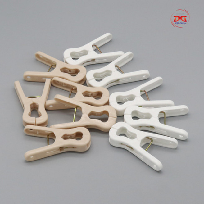 파스텔 일반 빨래 집게 소 10P / 색상랜덤발송, 카키 스카이블루