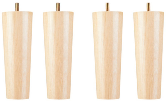 숲인더시티 원목 가구다리 나무 타이블다리, 4개, 18cm