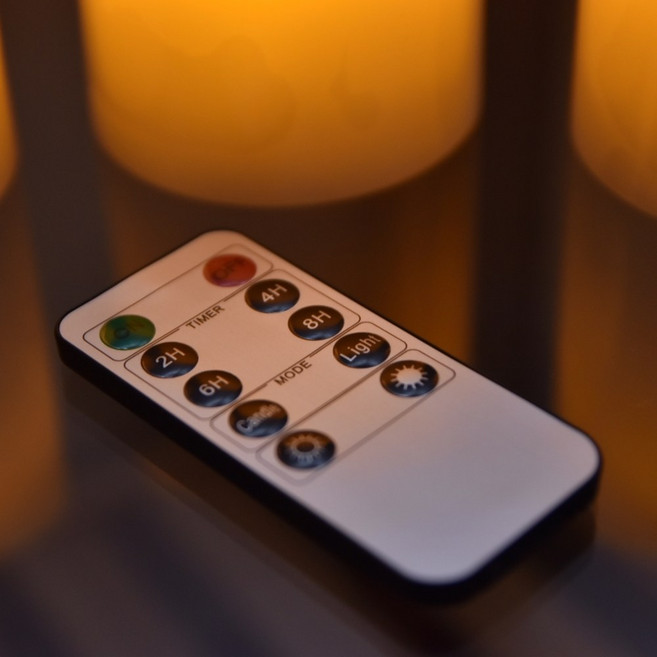 하주글로벌 전제품 건전지증정 건전지 포함 LED 흔들리는 양초 가짜 전자초 프로포즈 촛불 무드등, 리모컨(미니양초에는 사용불가)