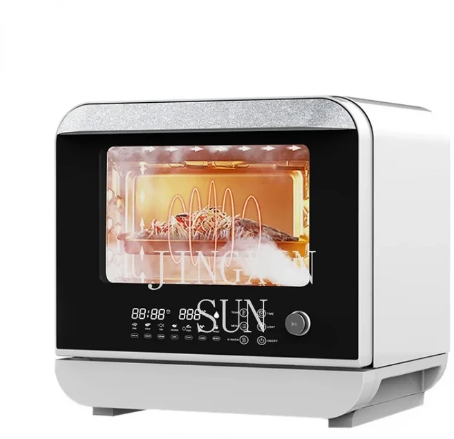 상품 대용량 18L 투명 유리 가정용 주방 가전 전기 스팀 오븐 에어프라이어, 01 White