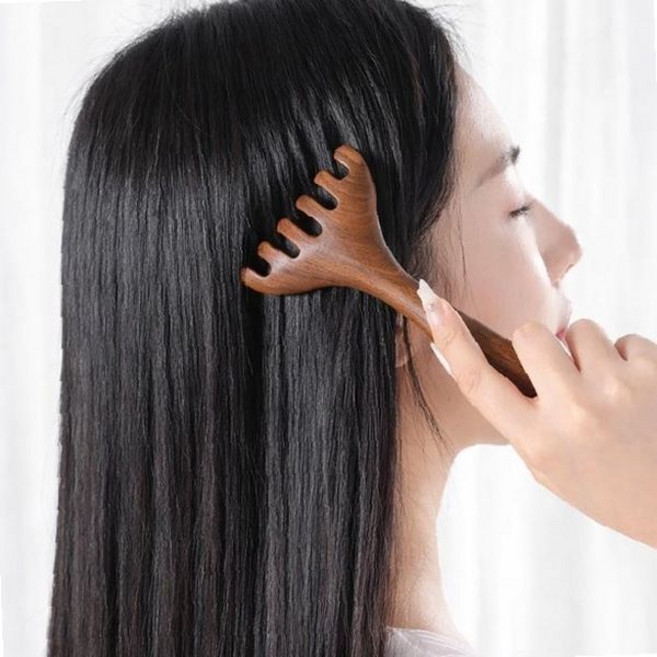얼굴 두피 괄사 마사지 도구 갈고리 디자인 혈액순환 근육이완 소형 휴대용 홈케어, 상세페이지 참조, 1개