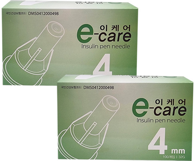이케어 인슐린 펜니들 32G X 4mm, 2개, 100개입