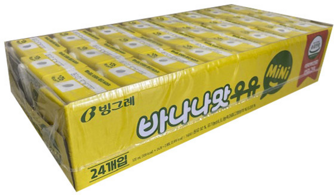 빙그레 바나나맛 우유 MiNi, 1개, 120ml