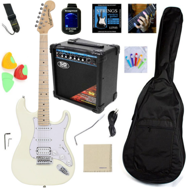 루나스 일렉기타 앰프 풀패키지 GX-101, 아이보리, 루나스 일렉기타 풀패키지, 1개