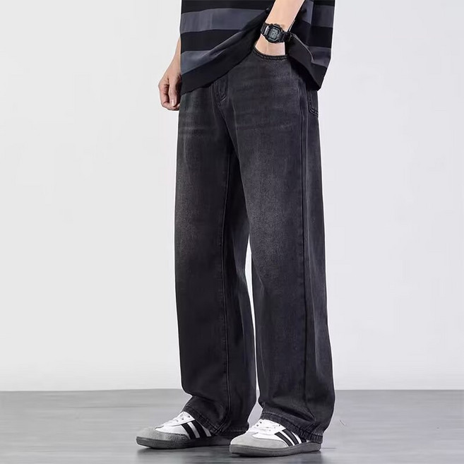 봄가을 와이드 청바지 남자 슬림 바지