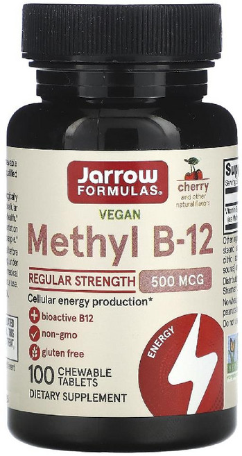 자로우포뮬러스 비타민 B12 메틸코발라민 500mcg 100정 츄어블, 1개