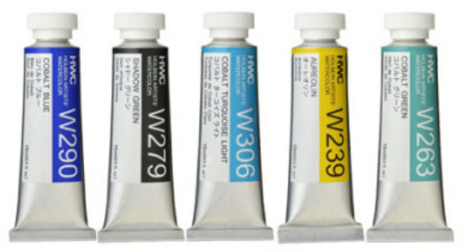 홀베인 HWC 수채화물감 15ml 낱색 /옵션선택, 275 Sap Green