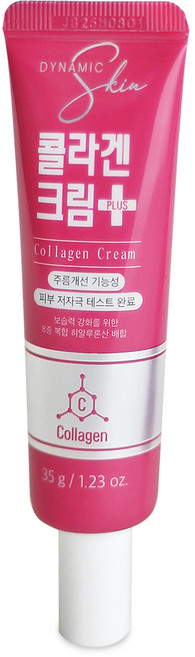 다이나믹스킨 콜라겐 크림 플러스 주름개선 피부탄력 고보습 약국화장품, 1개, 35g