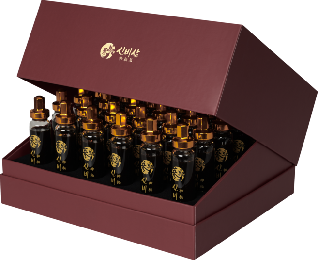 [초고농축 산삼배양근] 신비삼 산삼배양근 120년근 천종산삼을 그대로. 압도적인 사포닌 함량 125mg, 1세트, 600ml