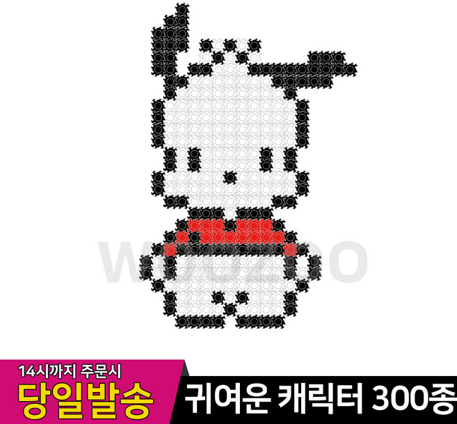 디폼블럭 산리오 고양이 토끼 캐릭터 픽셀 나노 끼움 블럭, 1-19.포차포차, 1개