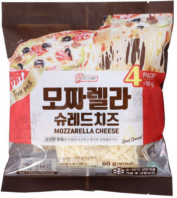 모짜렐라슈레드치즈 60g*4입, 1개, 60g