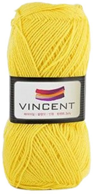 빈센트 3ply 60g 스웨터 고급인형실 양말 뜨개실 털실, 1개, 2751 옐로우
