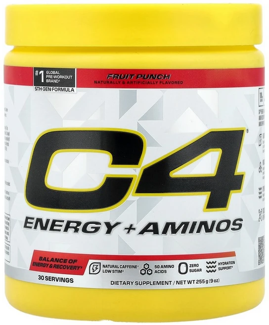 C4 / Cellucor C4® Energy + Aminos Fruit Punch 9 oz (255 g), 255g, 1개 - 쿠팡